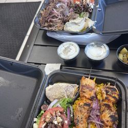 Zaki Mediterranean Grill - Chicken Kebobs and lamb. Perfection. Right down to the best olive oil I've ever had.