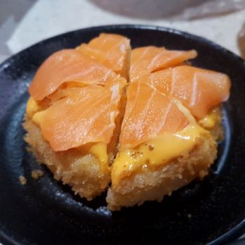 Hockey Sushi - Salmon Roll - tasty but a little light on salmon - Sushi Bars Near Me - Kanata, Ontario Hockey Sushi - Salmon Roll - tasty but a little light on salmon - Sushi Bars Near Me - Kanata, Ontario