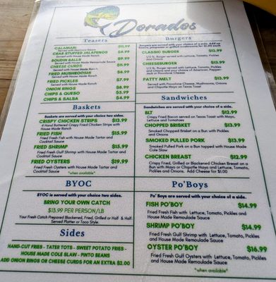 Menu photo 2 Dorados Restaurant and Bar Aransas Pass, TX Menu photo 2 Dorados Restaurant and Bar Aransas Pass, TX