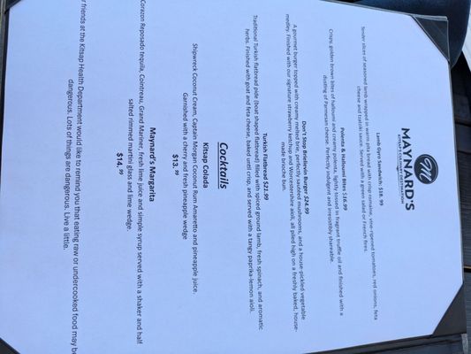 Menu photo 5 Maynard's Silverdale, WA