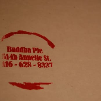 Buddha Pie - a red imprint on a box - Pizza Near Me - Toronto, Ontario