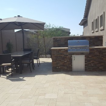 Envirogreen Landscape Design - Build - Extended patio with BBQ island. - Landscape Architects or Designers Near Me - Scottsdale, Arizona