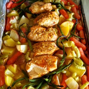 ALDI - Baked chicken and vegetables. Who says you need to spend arm and leg for your grocery shopping to get a good home cooked meal? - Grocery Near Me - Mckees Rocks, Pennsylvania