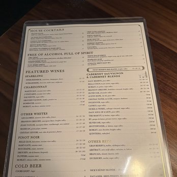 Nick's South Lake Avenue - Cocktail menu - American Near Me - Pasadena, California Nick's South Lake Avenue - Cocktail menu - American Near Me - Pasadena, California