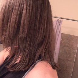 Left side of hair Left side of hair