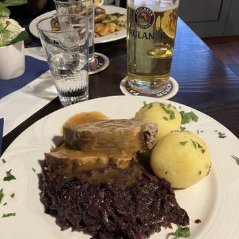 Paulaner - Roast pork with red cabbage and potato dumplings - Bavarian Near Me - Berlin, BE