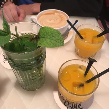 Cafe Blond Amsterdam - Fresh mint tea, latte, fresh orange juice. - Breakfast & Brunch Near Me - Amsterdam, New Hampshire