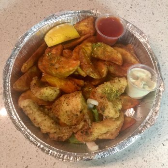 La Mer Rouge - "Fish and chips" really yummy but I expected larger pieces of fish - Mediterranean Near Me - Montreal, Quebec La Mer Rouge - "Fish and chips" really yummy but I expected larger pieces of fish - Mediterranean Near Me - Montreal, Quebec