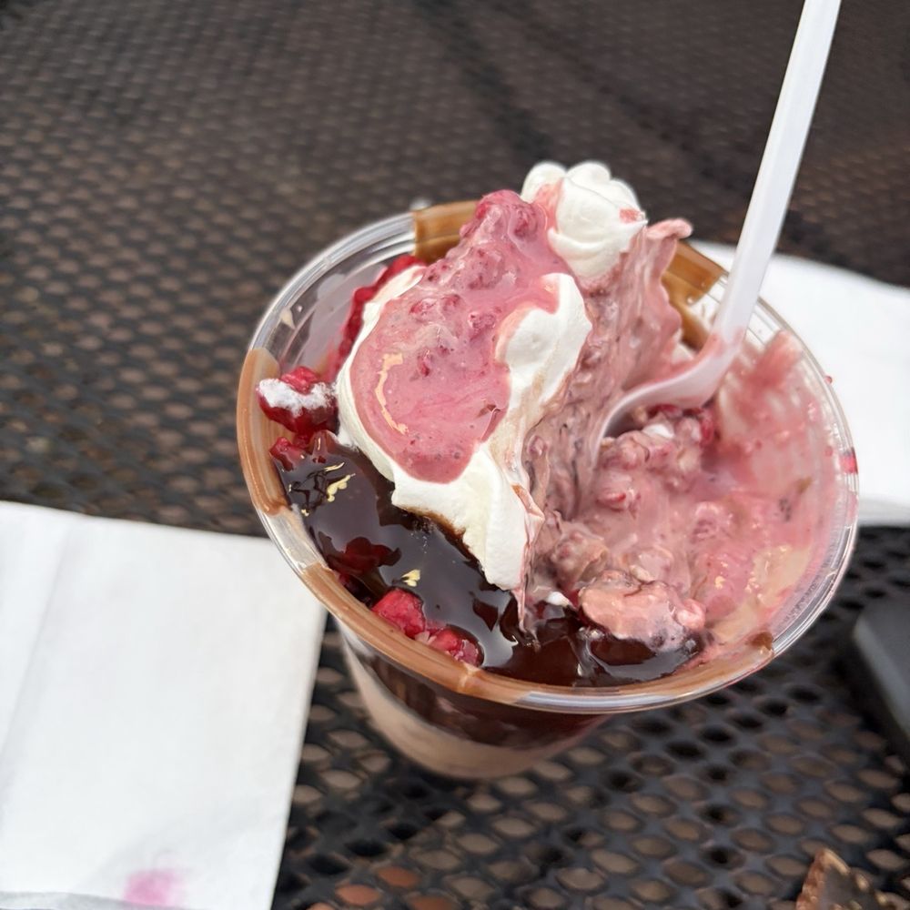 Adele's Frozen Custard - Truffle (chocolate, Raspberries, Fudge) - Ice Cream & Frozen Yogurt Near Me - Excelsior, Minnesota Adele's Frozen Custard - Truffle (chocolate, Raspberries, Fudge) - Ice Cream & Frozen Yogurt Near Me - Excelsior, Minnesota