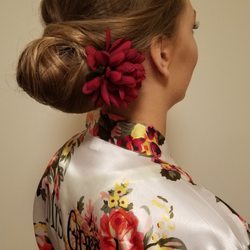 KaLu Salon and Day Spa - The beautiful brides hair and makeup by Molly at KaLu salon.