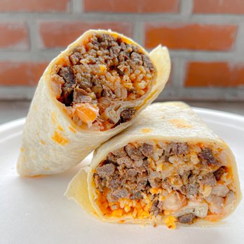 El Chato Tacos Y Mariscos - two burritos on a plate - Tacos Near Me El Chato Tacos Y Mariscos - two burritos on a plate - Tacos Near Me