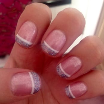 Brisa's Nail Salon - French glitter manicure by Maria :) - Nail Salons Near Me - Edison, New Jersey