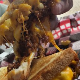 Old Fashion Grilled Cheese- Mac and cheese grilled cheese, and "old fashion" meat. So good! Old Fashion Grilled Cheese- Mac and cheese grilled cheese, and "old fashion" meat. So good!