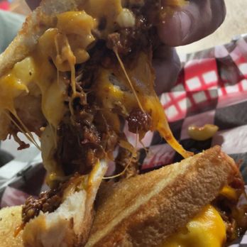 Poor Daddy’s Smokehouse BBQ - Old Fashion Grilled Cheese- Mac and cheese grilled cheese, and "old fashion" meat. So good! - Barbeque Near Me - Kermit, Texas Poor Daddy’s Smokehouse BBQ - Old Fashion Grilled Cheese- Mac and cheese grilled cheese, and "old fashion" meat. So good! - Barbeque Near Me - Kermit, Texas