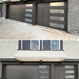 Garage door after we painted. Looks great even in the middle of our home face lift!