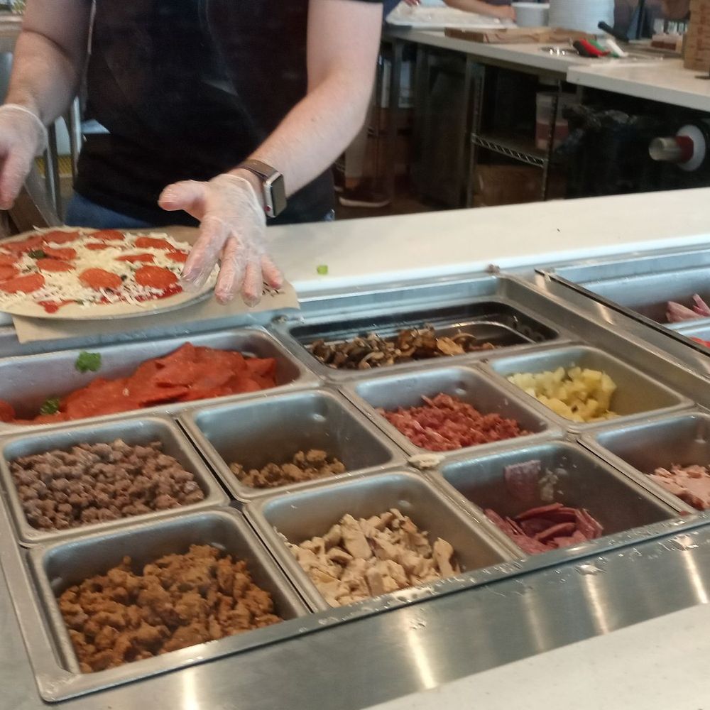 Making my husband's pizza Making my husband's pizza