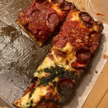 Underground Pizza - The Flag pizza (with pepperoni added) - Pizza Near Me - Baltimore, Maryland