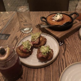 Yardbird - Fried Green Tomato BLT and Skillet Cornbread - Southern Near Me - Las Vegas, Nevada Yardbird - Fried Green Tomato BLT and Skillet Cornbread - Southern Near Me - Las Vegas, Nevada