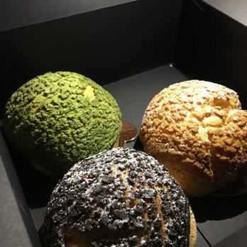 Bibble & Sip - Match Green Tea, Earl Grey and Black Sesame Creme Puffs - Coffee & Tea Near Me - New York, New York