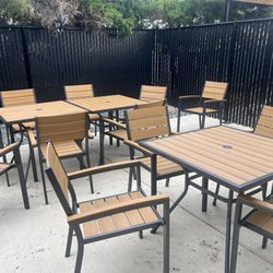 Baskin-Robbins - They have a patio in the back
