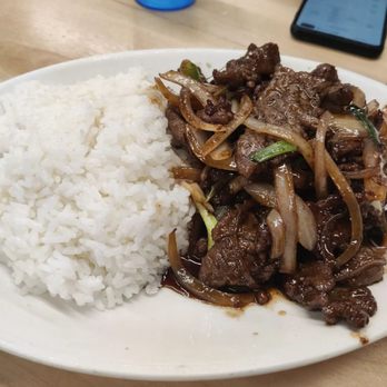 Charlie's Bakery - Mongolian beef over rice - Bakeries Near Me - Anchorage, Alaska