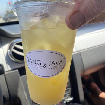 Tang & Java - A refresher, pineapple, cucumber, sparkling water . Very tasty! - Gelato Near Me - Woodland Hills, California