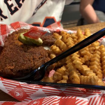 Hattie B's Hot Chicken - Atlanta East - Quarter chicken with fries - Chicken Shop Near Me - Atlanta, Georgia Hattie B's Hot Chicken - Atlanta East - Quarter chicken with fries - Chicken Shop Near Me - Atlanta, Georgia