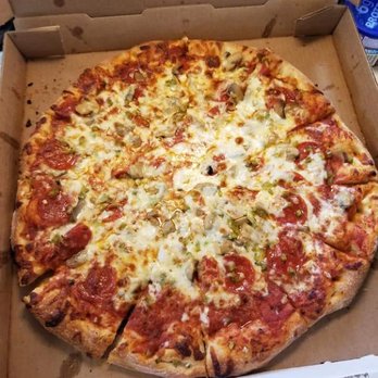 Five Star Pizza - Pepperoni, Mushrooms, Onions, Green Peppers and Extra Cheese!! Perfect!! - Pizza Near Me - Union City, Michigan Five Star Pizza - Pepperoni, Mushrooms, Onions, Green Peppers and Extra Cheese!! Perfect!! - Pizza Near Me - Union City, Michigan