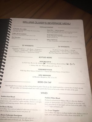 Menu photo 3 William Oliver's Publick House Fort Collins, CO Menu photo 3 William Oliver's Publick House Fort Collins, CO