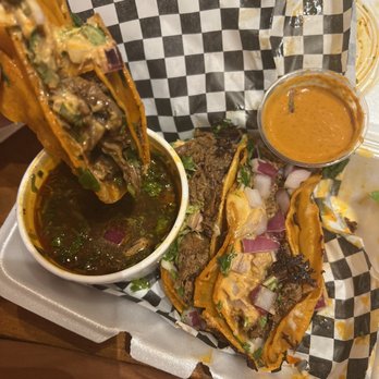 Michi Tacos - Quesabirria Plate $17 (3 tacos & consume) - Tacos Near Me - Menifee, California
