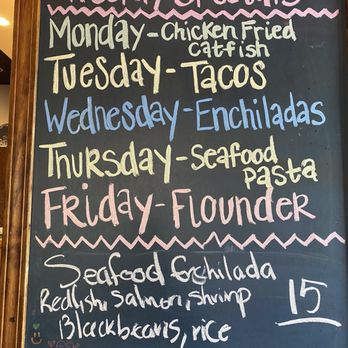Fish City Grill - Chalk Board recurring "Weekly Specials" - Seafood Near Me - Pearland, Texas