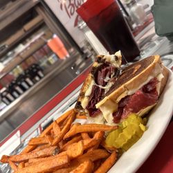 The Barn Restaurant - The Reuben with Sweet potato fries