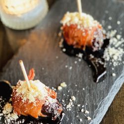 Spanish River Grill - Bacon Wrapped Dates, Kalimotxo, Pecorrino