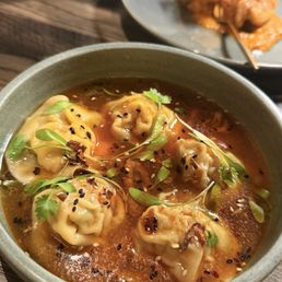 Duck Fat Spicy Chicken Wontons