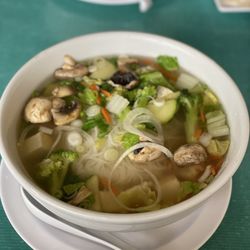 Vegetable and tofu pho