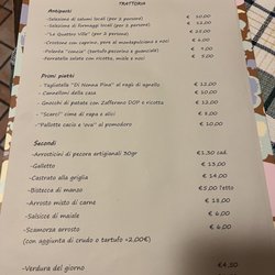 Le Quattro Ville - Menu