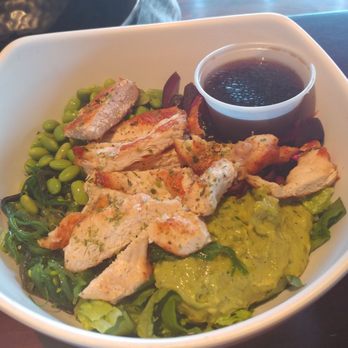 Inspiration Roll - Custom chicken salad, guac, seaweed salad and edamame. wasabi soy vinaigrette on the side - ok - Sushi Bars Near Me - Westfield, New Jersey