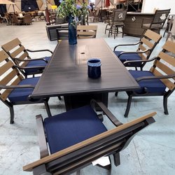 Sheridan's Home & Patio - D' Fave set Fire outdoor dining table Sheridans Mkt FRIYAY August 12th 2022