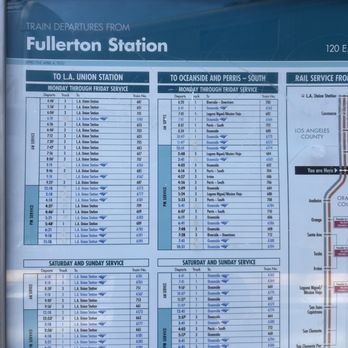 Fullerton Metrolink Station - Fullerton print Metrolink time schedule - Public Transportation Near Me - Fullerton, California Fullerton Metrolink Station - Fullerton print Metrolink time schedule - Public Transportation Near Me - Fullerton, California