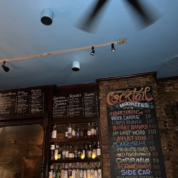 Bar Tonique - menus on the wall and ceiling - Lounges Near Me - New Orleans, Louisiana Bar Tonique - menus on the wall and ceiling - Lounges Near Me - New Orleans, Louisiana