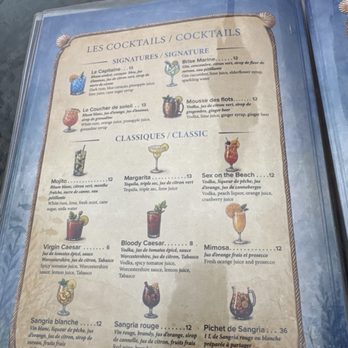 Resto Du Capitane - Alcohol menu - Wine Bars Near Me - Percé, Quebec Resto Du Capitane - Alcohol menu - Wine Bars Near Me - Percé, Quebec