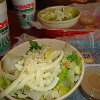 Imo's Pizza - a bowl of salad and a cup of coffee - Pizza Near Me - Columbia, Illinois