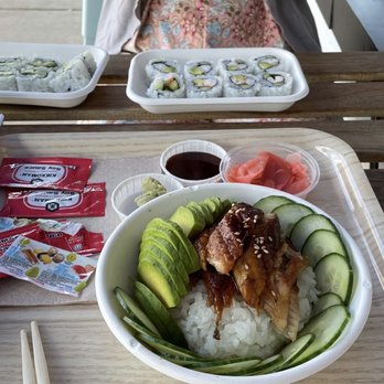 The Goblin - Grilled eel bowl + shrimp Cali roll + avocado roll - Sushi Bars Near Me - Detroit, Michigan The Goblin - Grilled eel bowl + shrimp Cali roll + avocado roll - Sushi Bars Near Me - Detroit, Michigan