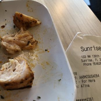 PINCHO - 2nd visit this week. 1st was a 20min wait @lunch & same today found another piece of chicken that was still raw . Told manger & comped . - Burgers Near Me - Sunrise, Florida PINCHO - 2nd visit this week. 1st was a 20min wait @lunch & same today found another piece of chicken that was still raw . Told manger & comped . - Burgers Near Me - Sunrise, Florida