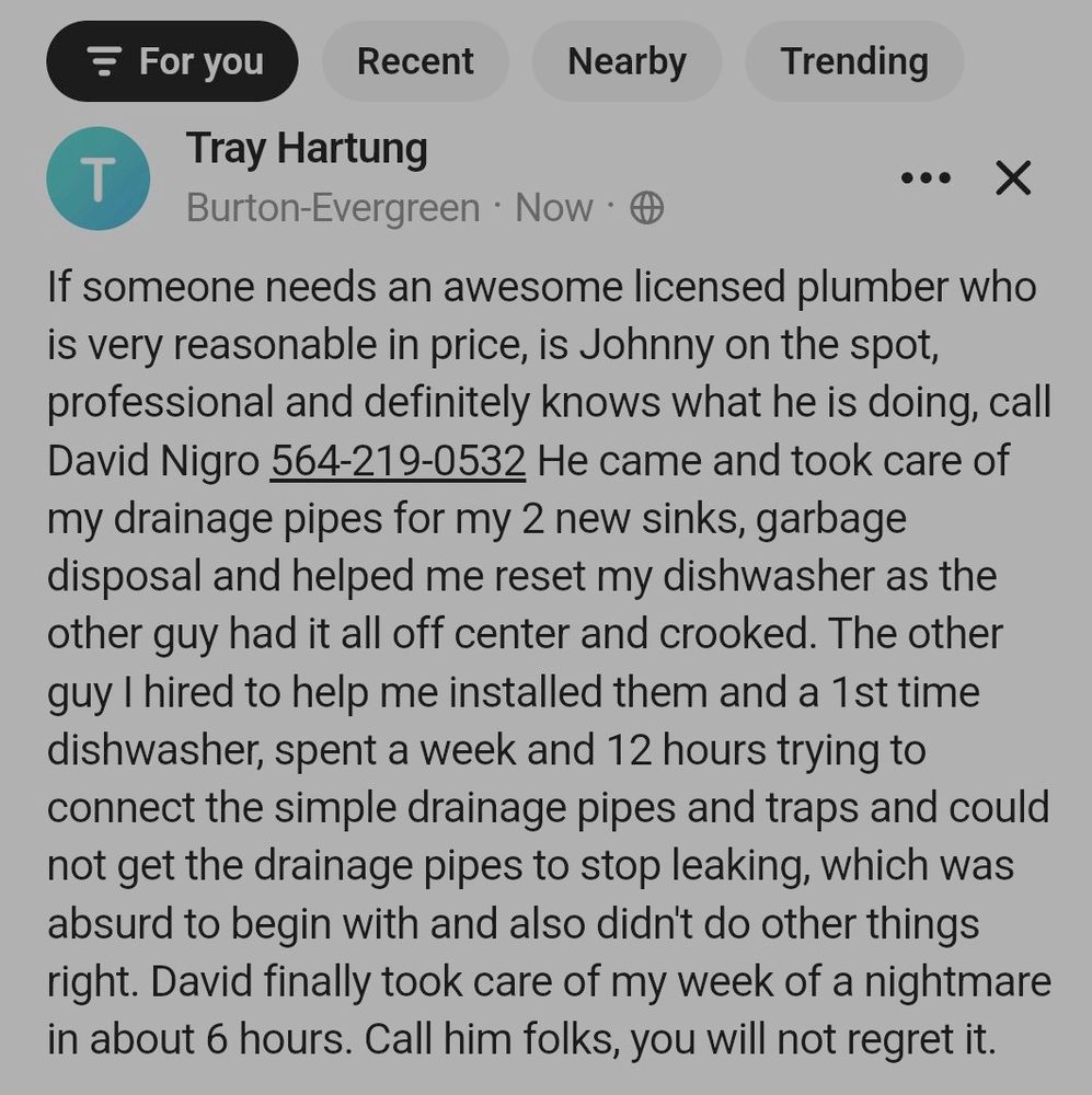 Slide of NW Plumbing Solutions