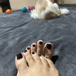 Natural Nails Spa - Espresso nail color pedicure