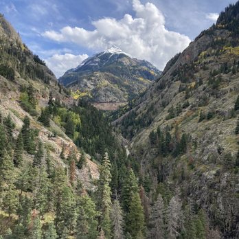 Million Dollar Highway - Big mountain with a little snow cap - Landmarks & Historical Buildings Near Me - Ouray, Colorado Million Dollar Highway - Big mountain with a little snow cap - Landmarks & Historical Buildings Near Me - Ouray, Colorado
