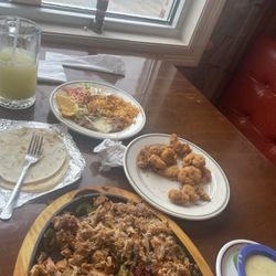 Fajitas for two!!! Chicken Steak Pork Shrimp and Chorizo!!!! Very affordable!!!