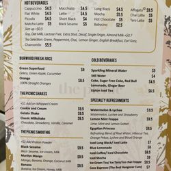 The Picnic Burwood - Menu