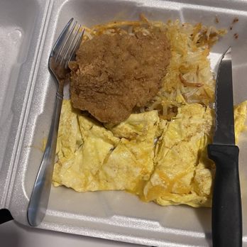 Breakfast Club 51 - Fort Worth - Hockey puck barely bigger than my fork - Breakfast & Brunch Near Me - Fort Worth, Texas